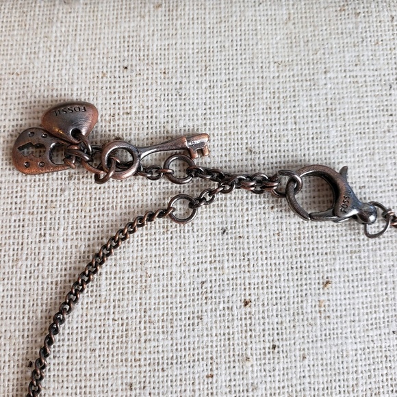 Fossil Antiqued Copper w/Pink BiCone Crystals - Picture 4 of 4